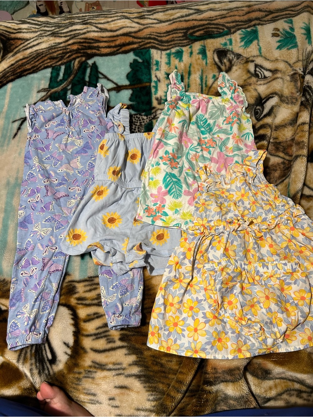 Bundle: 2 rompers and 2 dresses